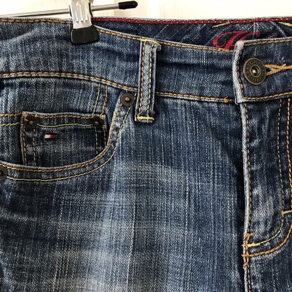 Tommy Hilfiger Hope Jeans Straight Mid-Rise Blue Denim Medium Wash Y2K Size 2 - Picture 7 of 16